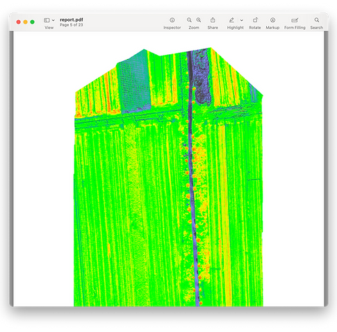 Multispectral crop analysis report